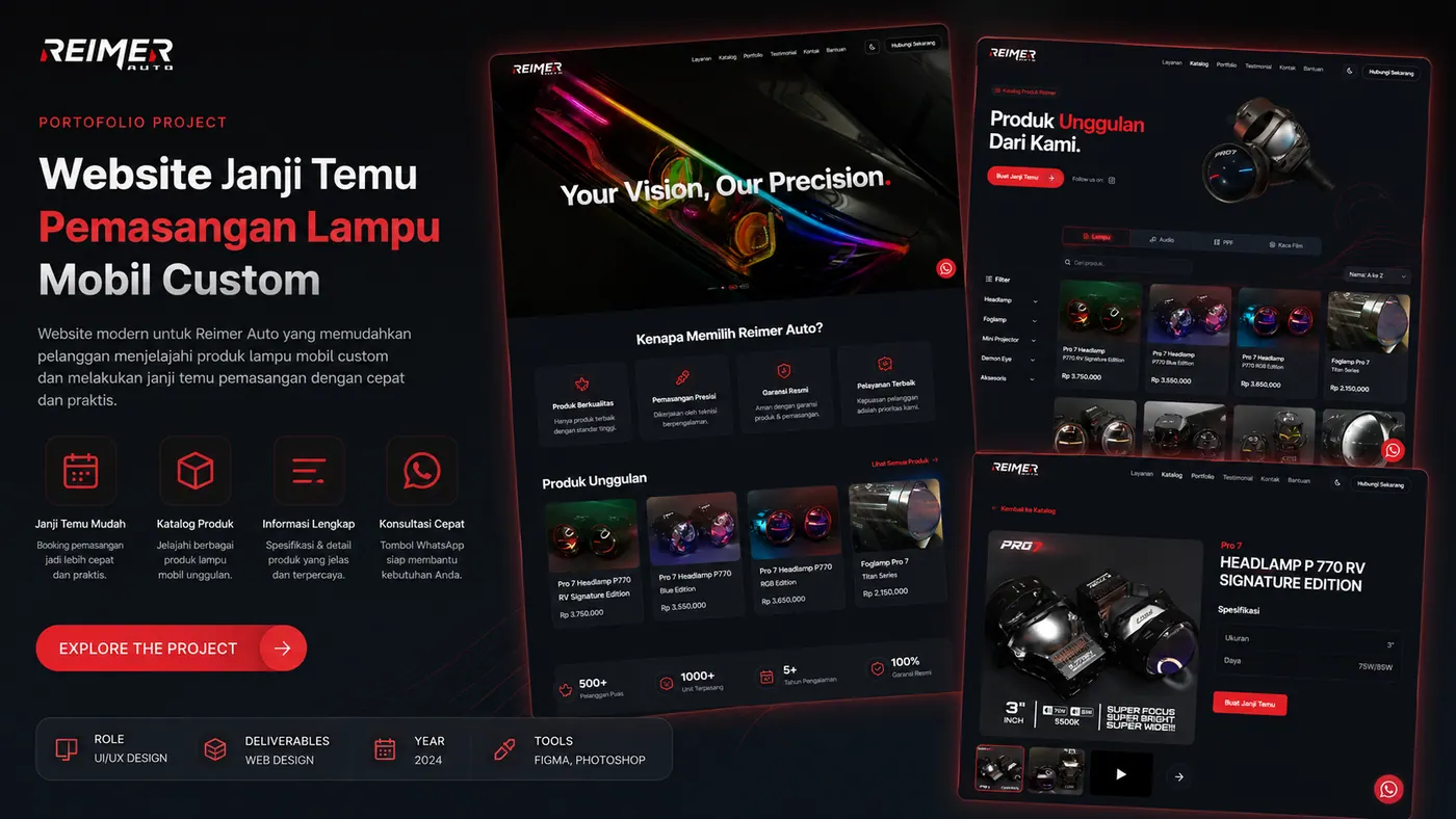 Reimer Auto: Car Accessories Website portfolio preview